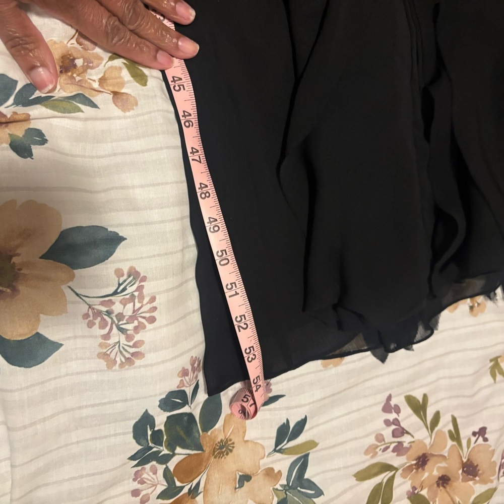 David’s Bridal Strapless Crinkle Chiffon Dress with Raw Edge - Picture 7 of 10